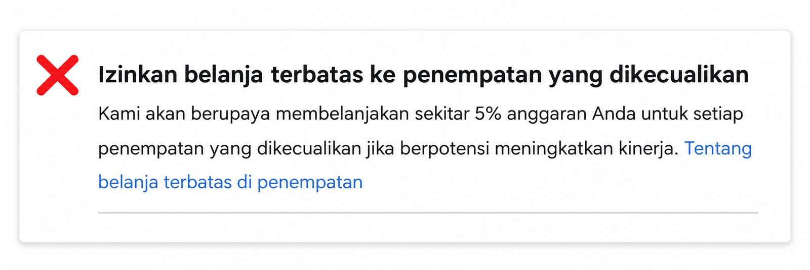 Jangan centang pengaturan ini